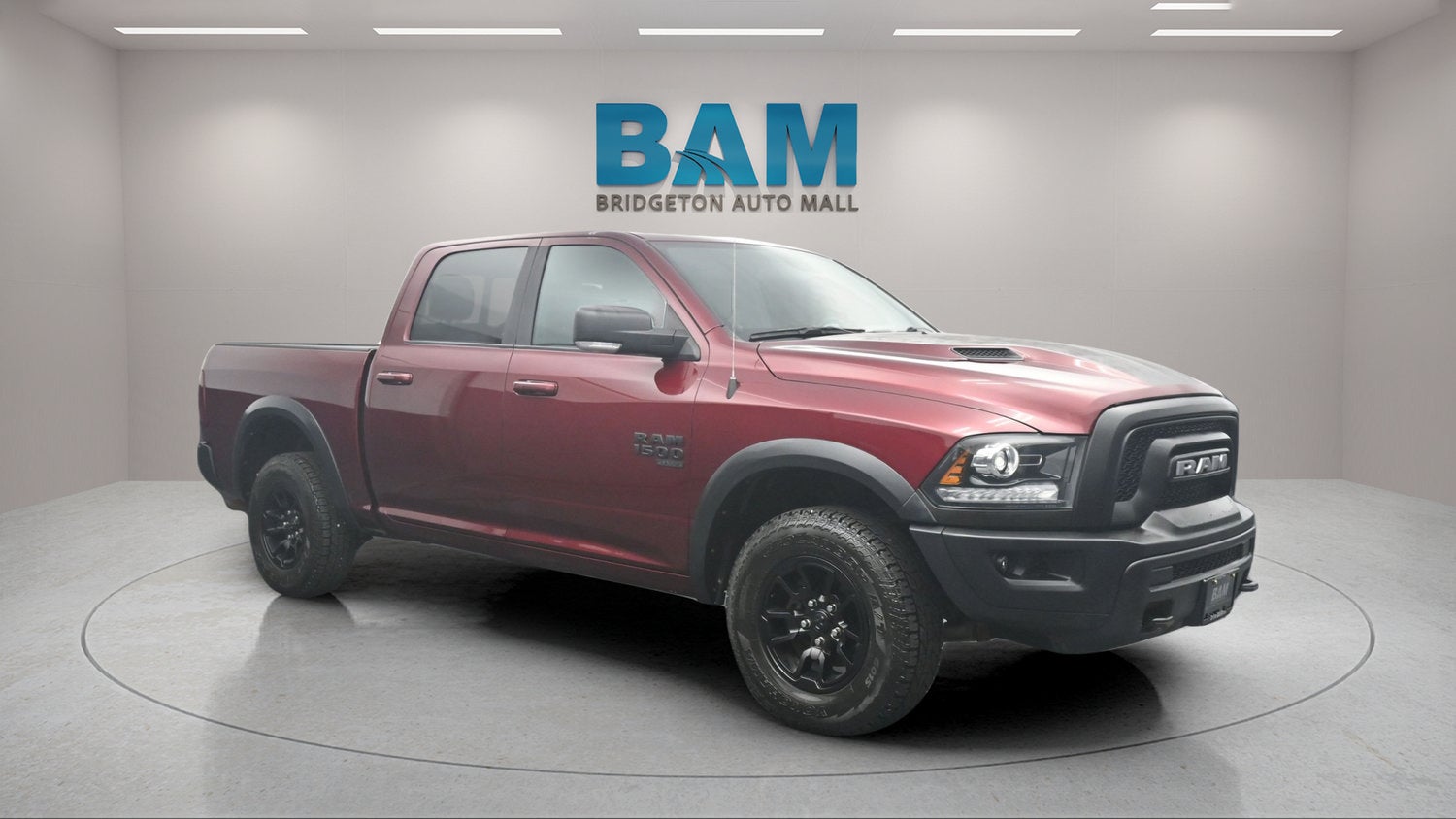 2021 RAM 1500 Classic SLT in Red — front three-quarter view