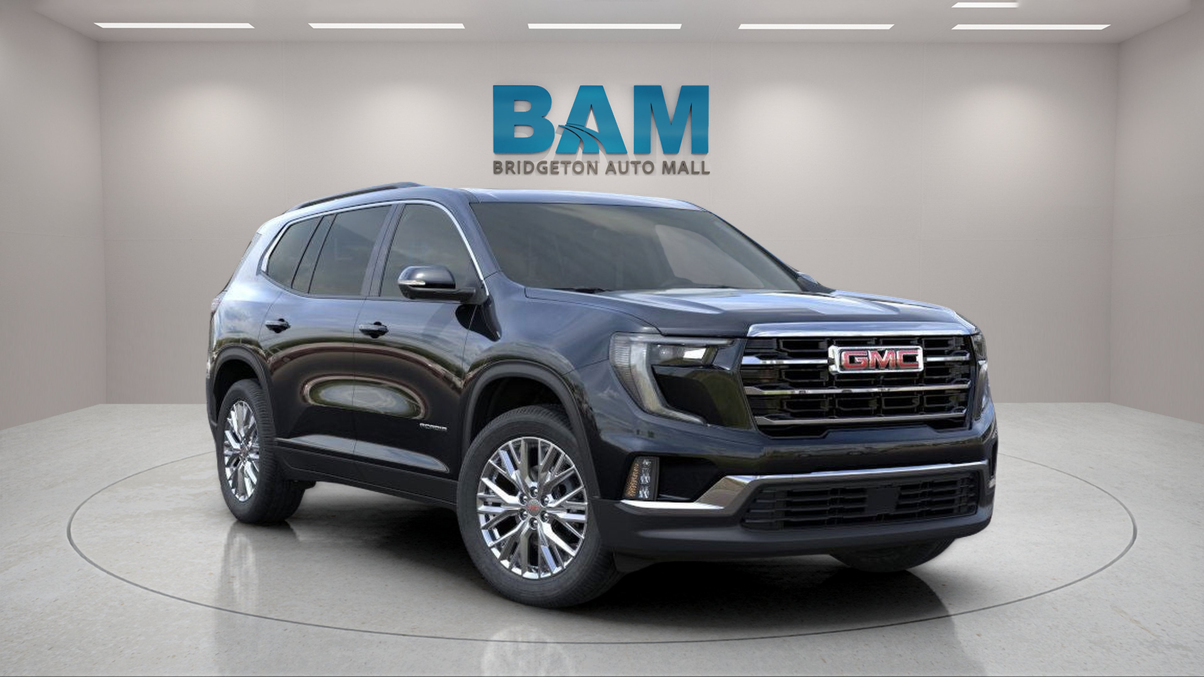 2026 GMC Acadia Elevation in Ebony Twilight Metallic — front three-quarter view