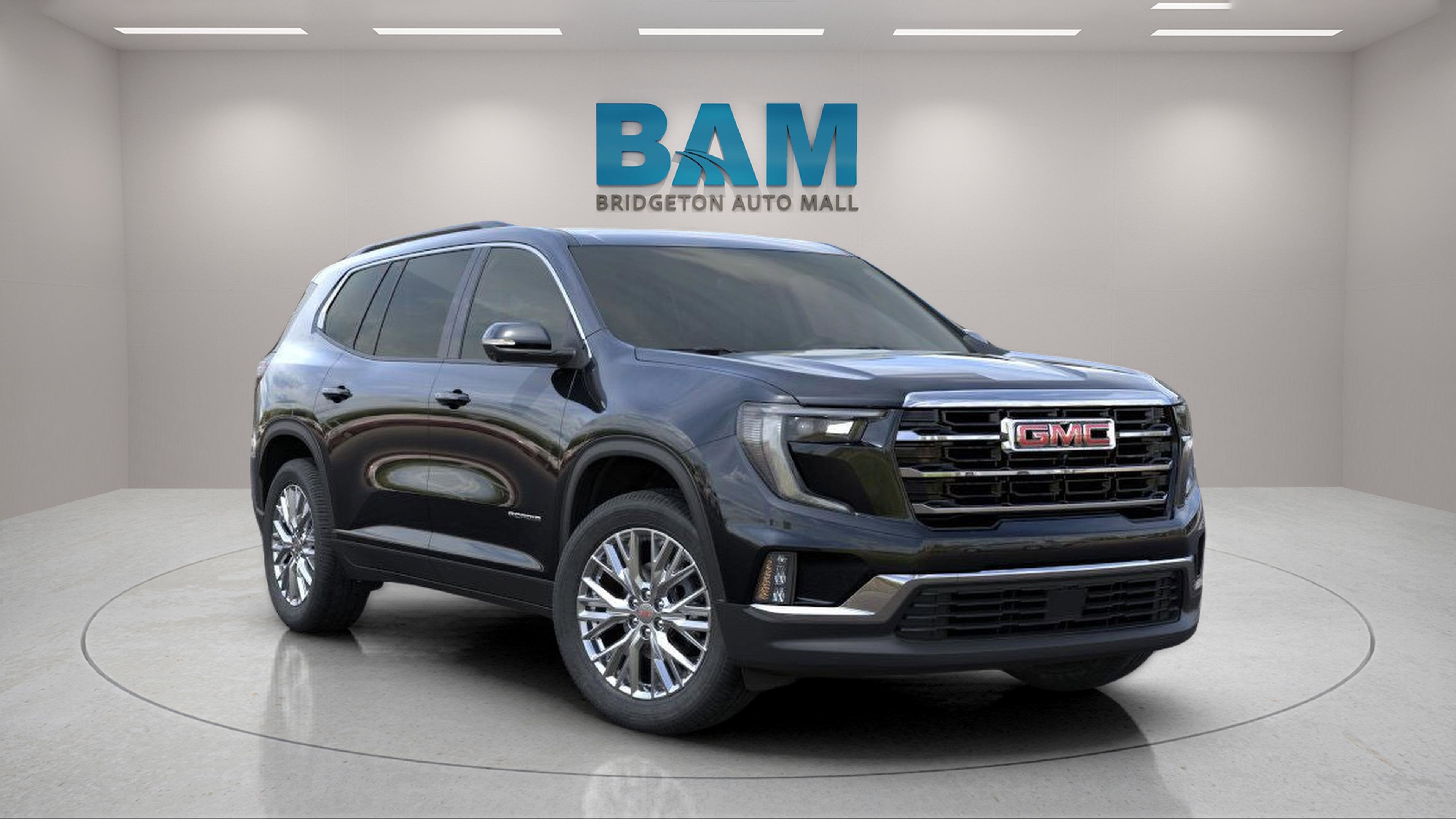 2025 GMC Acadia Elevation in Ebony Twilight Metallic — front three-quarter view