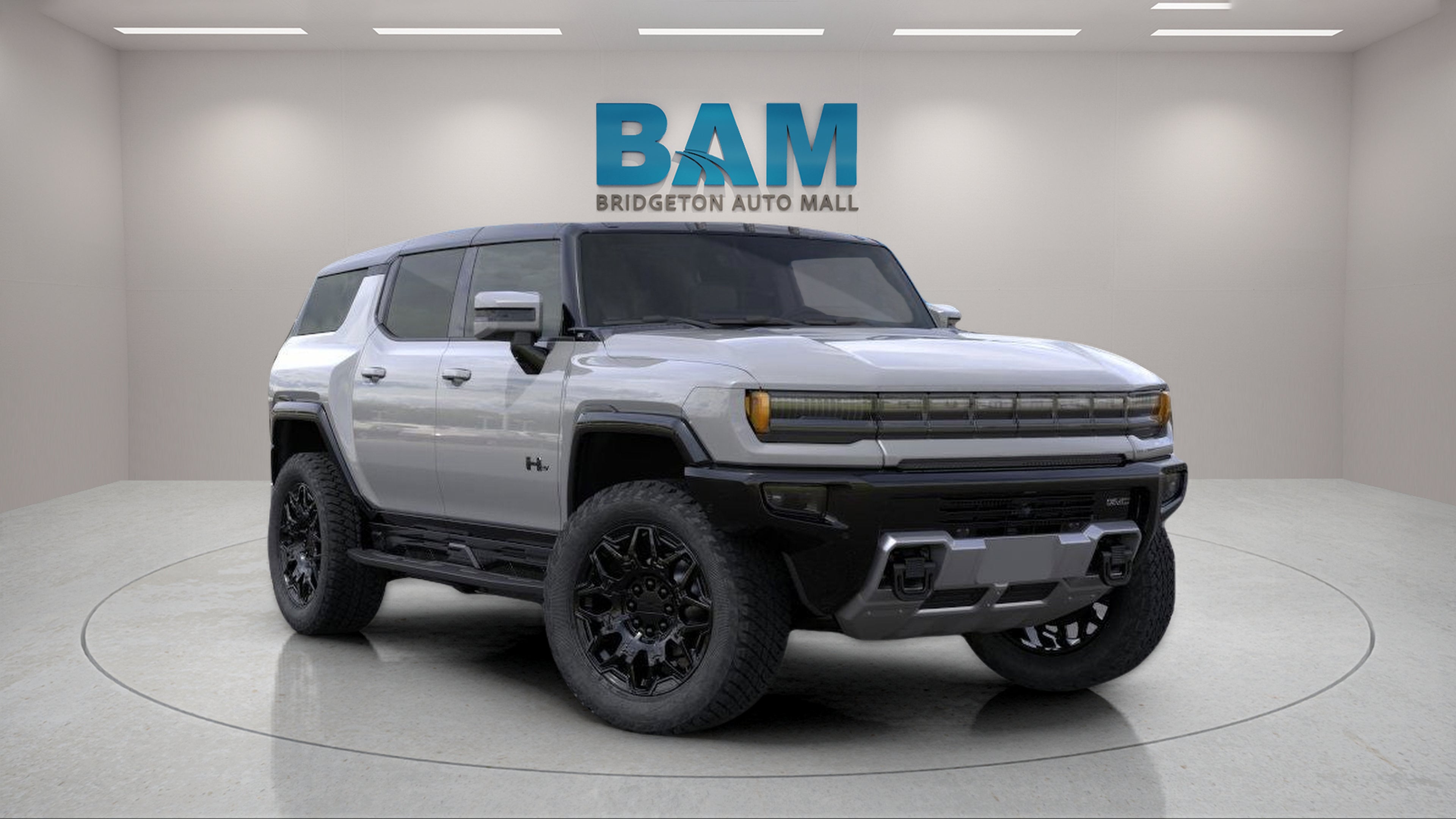 2025 GMC HUMMER EV SUV 3X in Meteorite Metallic (Grey) — front three-quarter view