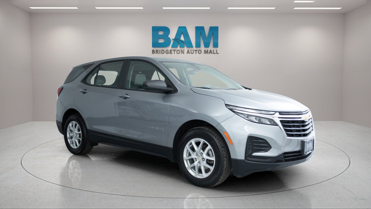 2024 Chevrolet Equinox LS in Sterling Gray Metallic — front three-quarter view