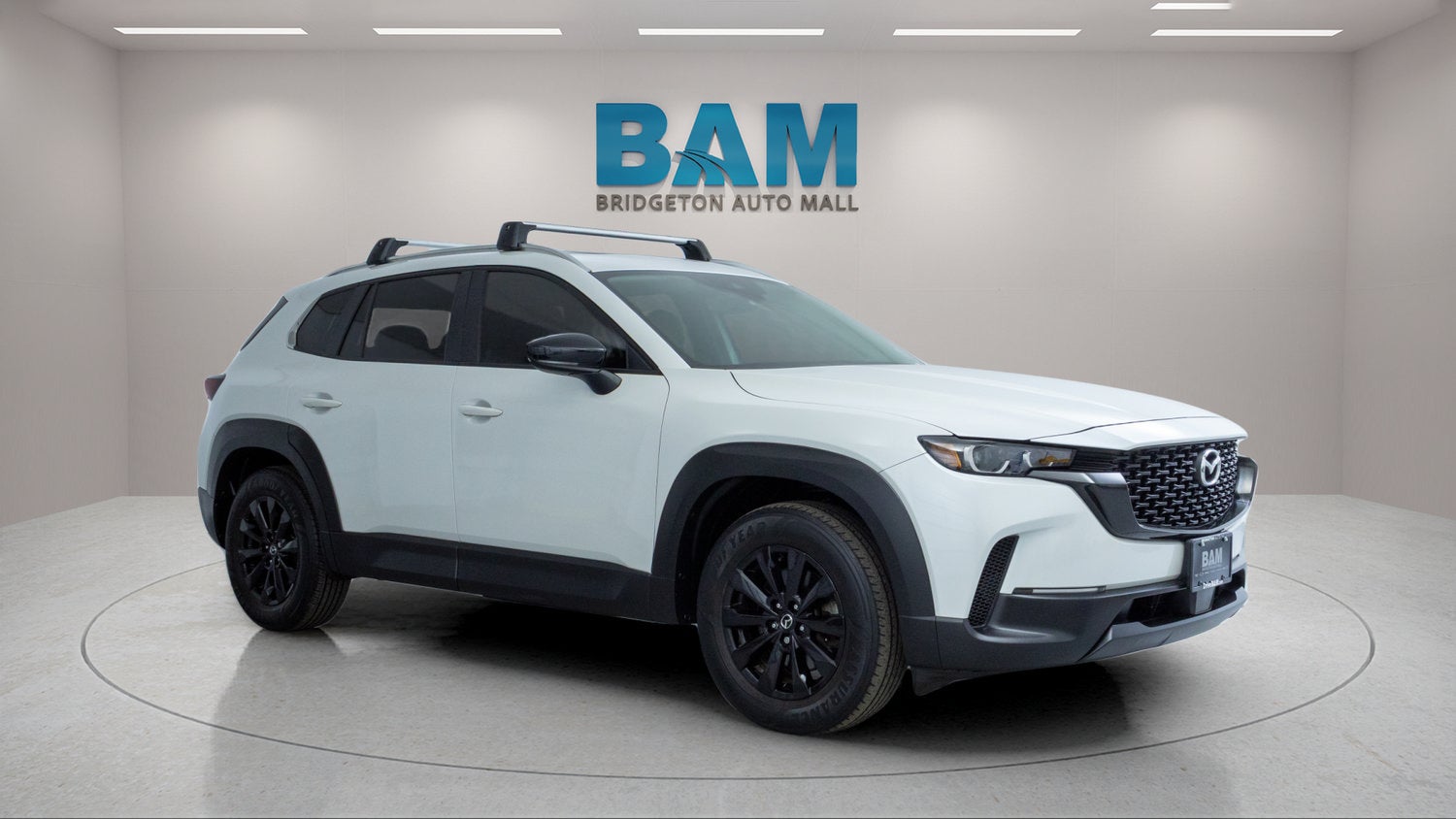 2023 Mazda Mazda CX-50 2.5 S Preferred Plus in White — front three-quarter view
