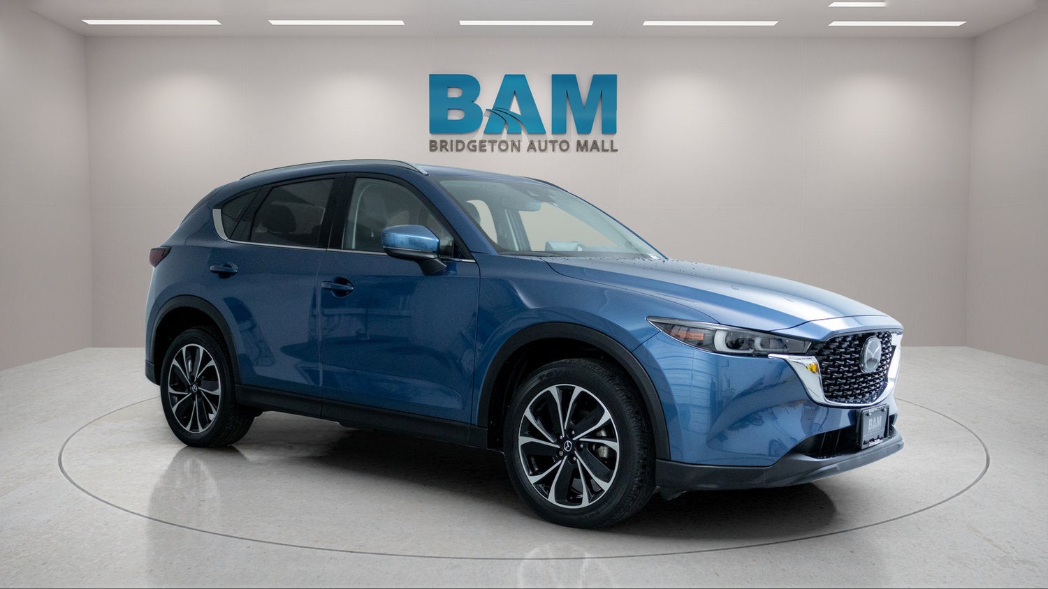 2023 Mazda Mazda CX-5 2.5 S Premium Plus in Blue — front three-quarter view