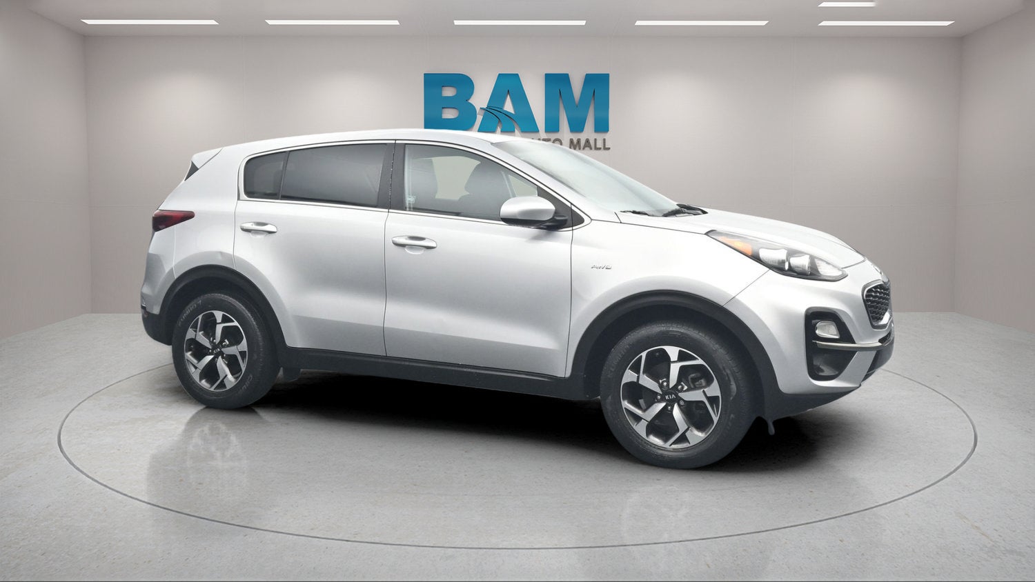 2022 Kia Sportage LX in Silver — front three-quarter view